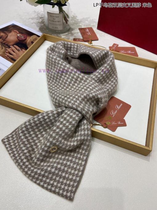 New Loro Piana Cattle LP Thousand Bird Grid Double layered Cross shaped Multi functional Scacxefya26 - Image 19