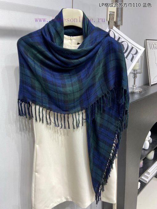 LP premium original single Christmas exclusive LP plaid fringe square scarf 110 ️ High end p4nzc2066 - Image 7