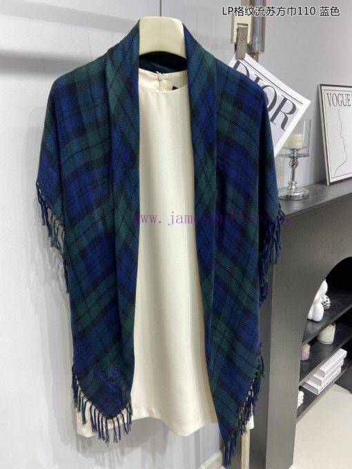 LP premium original single Christmas exclusive LP plaid fringe square scarf 110 ️ High end p4nzc2066 - Image 8
