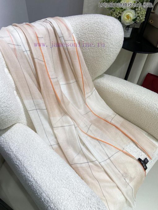 LP premium original single LP lightweight interlaced plaid long scarf ️ high cutting-edge prokjr4hss - Image 9