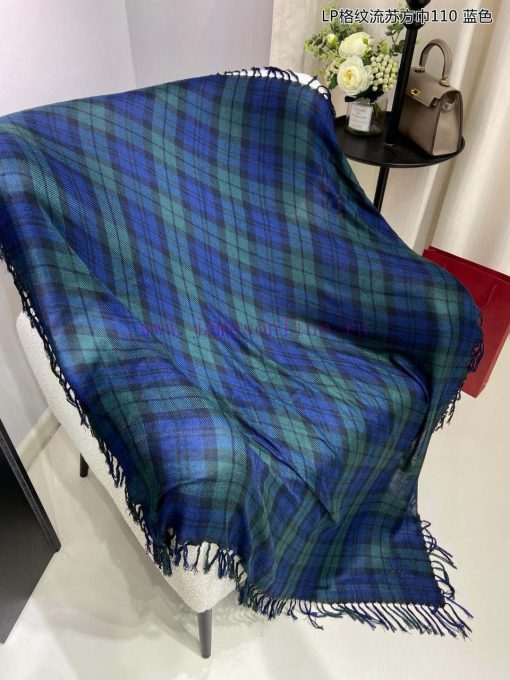 LP premium original single Christmas exclusive LP plaid fringe square scarf 110 ️ High end p4nzc2066 - Image 9