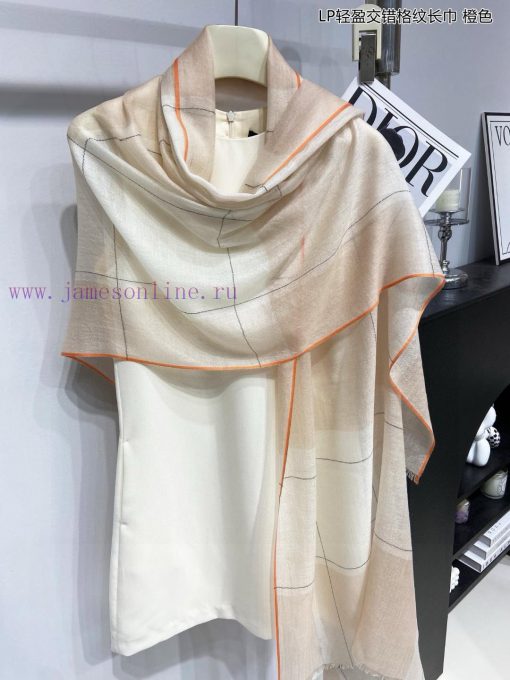 LP premium original single LP lightweight interlaced plaid long scarf ️ high cutting-edge prokjr4hss - Image 12