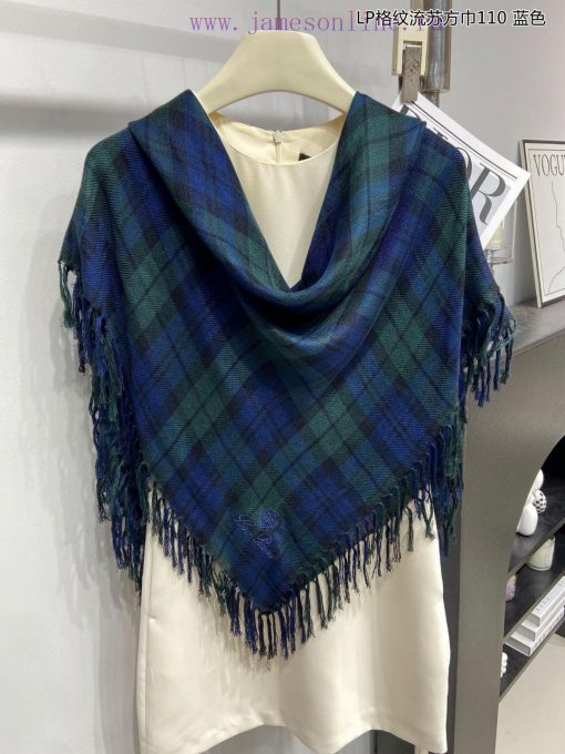 LP premium original single Christmas exclusive LP plaid fringe square scarf 110 ️ High end p4nzc2066 - Image 16
