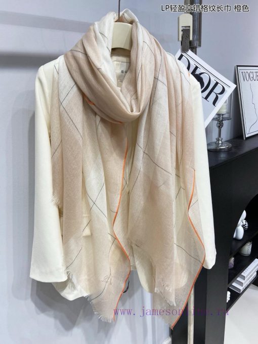 LP premium original single LP lightweight interlaced plaid long scarf ️ high cutting-edge prokjr4hss - Image 23
