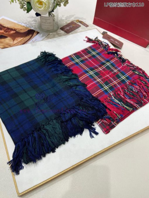 LP premium original single Christmas exclusive LP plaid fringe square scarf 110 ️ High end pg0vnqee3 - Image 3