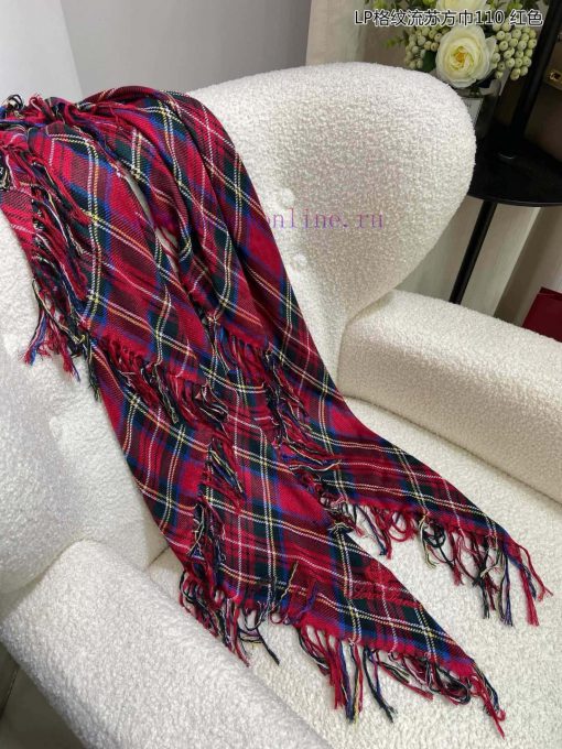 LP premium original single Christmas exclusive LP plaid fringe square scarf 110 ️ High end pg0vnqee3 - Image 10