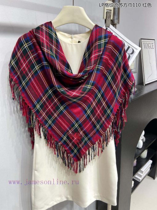 LP premium original single Christmas exclusive LP plaid fringe square scarf 110 ️ High end pg0vnqee3 - Image 18