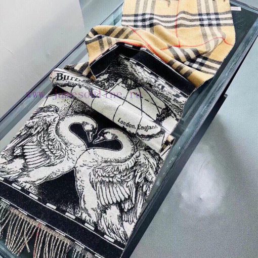 Burberry's new product in 2023, Swan double-sided scarf shawl 🧣 Crafted from carefully selecdievw8uh - Image 6