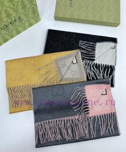 Hot selling three color spot double-sided jacquard Gucci Su scarf 194 * 34cm100% cotton woolgcppgeb6