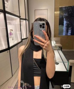 Chanel Knitted Diamond Set Scarf, King of Sex and Price, Full Diamond Scarf with a Hidden Sih1gjqn03