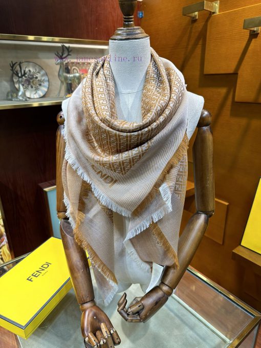 Large shawl, luxurious jacquard weaving of blue soft mulberry silk and wool blend material, 64tp8ao3 - Image 3