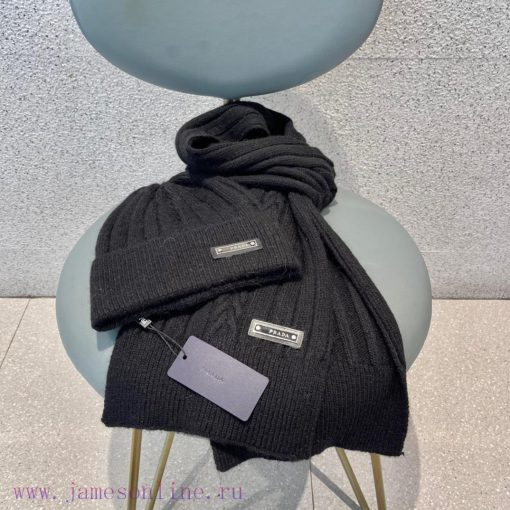 Prada wool set hat classic set hat scarf warm and super comfortable~Winter girl's anti-agingzlbbu63c - Image 7
