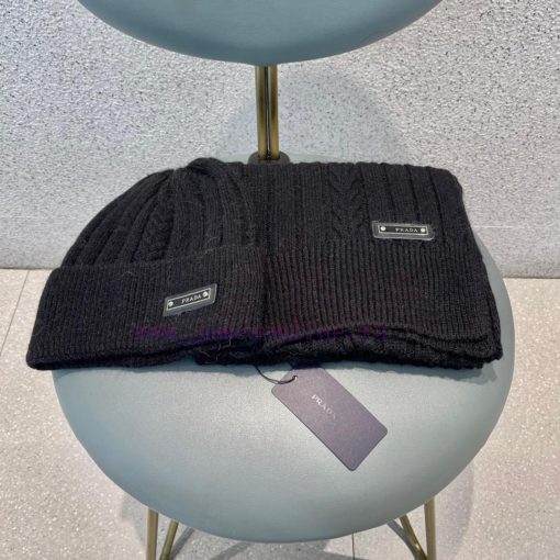 Prada wool set hat classic set hat scarf warm and super comfortable~Winter girl's anti-agingzlbbu63c - Image 12
