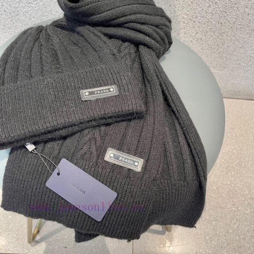 Prada wool set hat classic set hat scarf warm and super comfortable~Winter girl's anti-agingzlbbu63c - Image 17