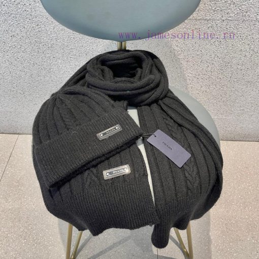 Prada wool set hat classic set hat scarf warm and super comfortable~Winter girl's anti-agingzlbbu63c - Image 18