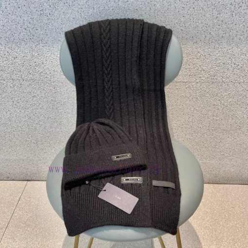 Prada wool set hat classic set hat scarf warm and super comfortable~Winter girl's anti-agingzlbbu63c - Image 19
