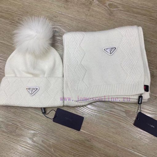 Prada wool set hat classic set hat scarf warm and super comfortable~Winter girl's anti-agingwdbxydnu - Image 7