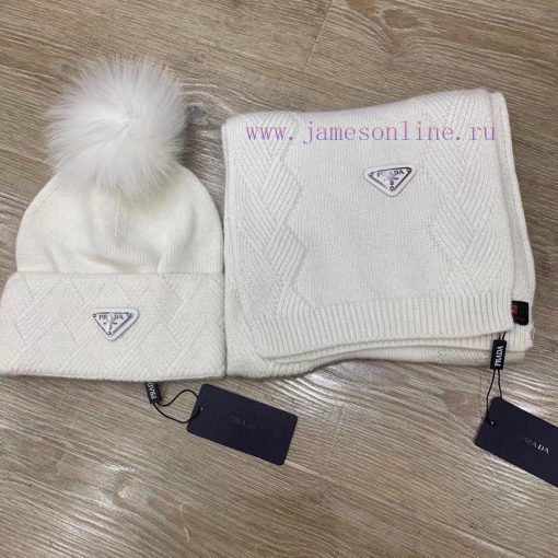 Prada wool set hat classic set hat scarf warm and super comfortable~Winter girl's anti-agingwdbxydnu - Image 17