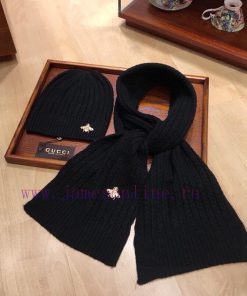 Gucci Set GUCCI Set ️ [Color] Rabbit Fleece+Cashmere Scarf Hat Set Texture Great ️ Warm and esf1nejo