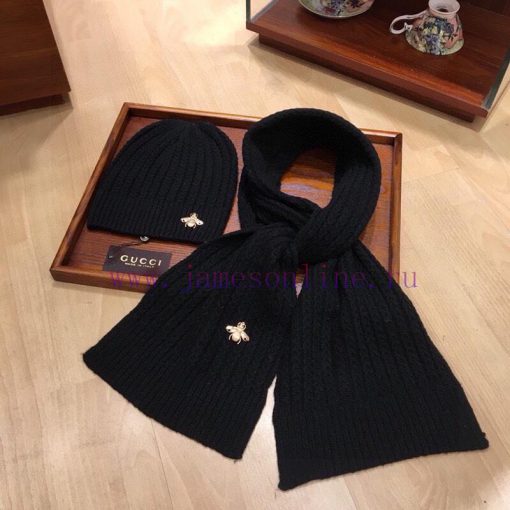 Gucci Set GUCCI Set ️ [Color] Rabbit Fleece+Cashmere Scarf Hat Set Texture Great ️ Warm and esf1nejo - Image 2