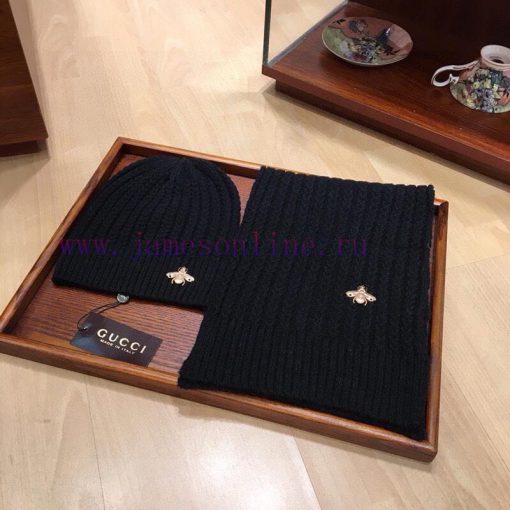 Gucci Set GUCCI Set ️ [Color] Rabbit Fleece+Cashmere Scarf Hat Set Texture Great ️ Warm and esf1nejo - Image 14