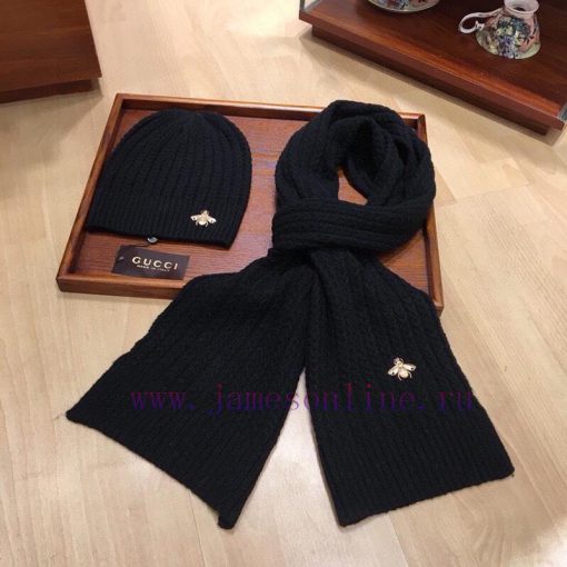 Gucci Set GUCCI Set ️ [Color] Rabbit Fleece+Cashmere Scarf Hat Set Texture Great ️ Warm and esf1nejo - Image 19