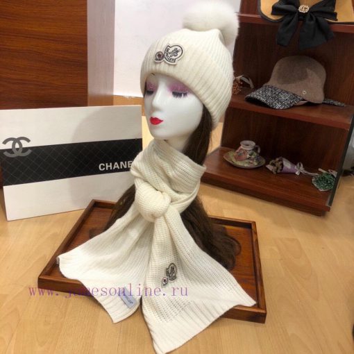 MONCLER [Color] New Original Hat Scarf Set with Rabbit Fleece and Cashmere Ingredients 🤔 Equ4hdsaxld - Image 18