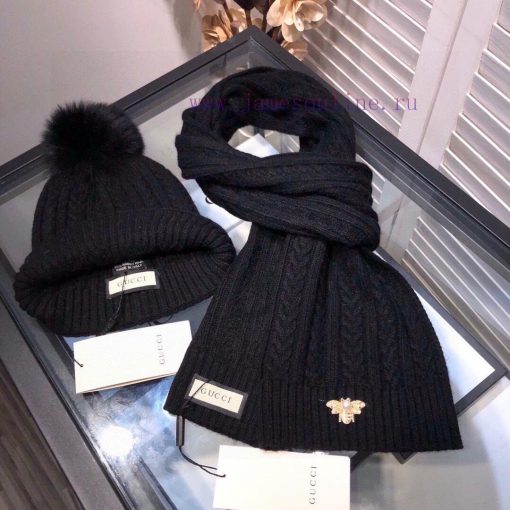 Gucci set GUCCI set ️ Same style hot release ️ Comes with 15cm real fox big wool ball ️️ Wooz6kj6z5y - Image 2
