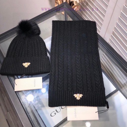 Gucci set GUCCI set ️ Same style hot release ️ Comes with 15cm real fox big wool ball ️️ Wooz6kj6z5y - Image 7