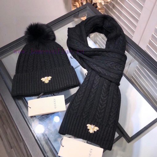 Gucci set GUCCI set ️ Same style hot release ️ Comes with 15cm real fox big wool ball ️️ Wooz6kj6z5y - Image 8