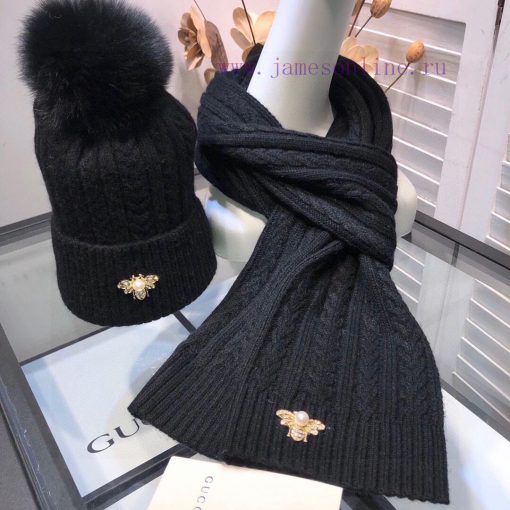 Gucci set GUCCI set ️ Same style hot release ️ Comes with 15cm real fox big wool ball ️️ Wooz6kj6z5y - Image 13