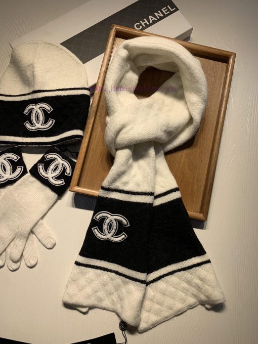 C Home Three Piece Wool Set Hat Scarf Glove Classic Set Hat Warm and Super Comfortable~Wintek0f9nqy6 - Image 8