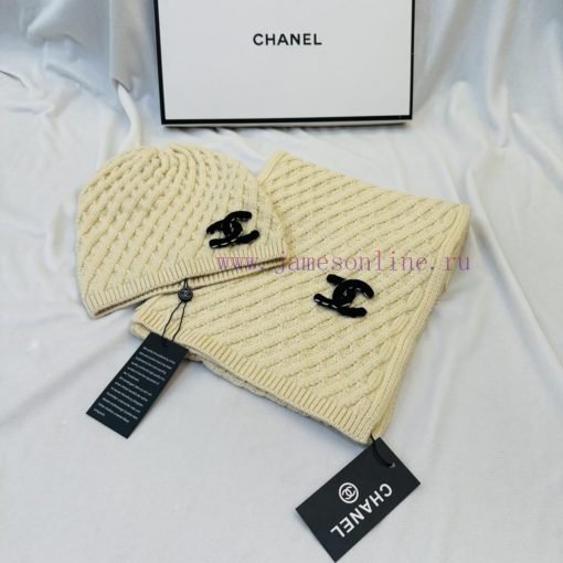 Chanel set, Chanel hat and scarf set, high-quality cashmere setbix6pihr - Image 7