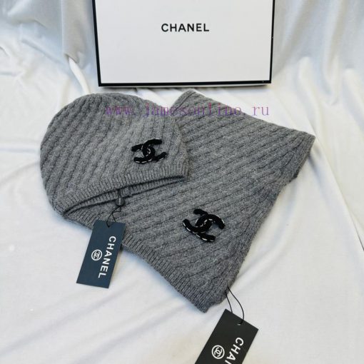 Chanel set, Chanel hat and scarf set, high-quality cashmere setbix6pihr - Image 8