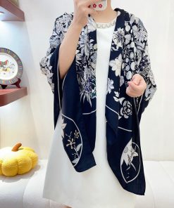 Double sided same color HERMES explosive flower map absolute top quality, super value feedba26yamll6