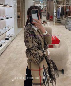 Burberry double-sided dual-purpose equestrian knight logo cashmere scarf shawl, with variousxhul1mb1