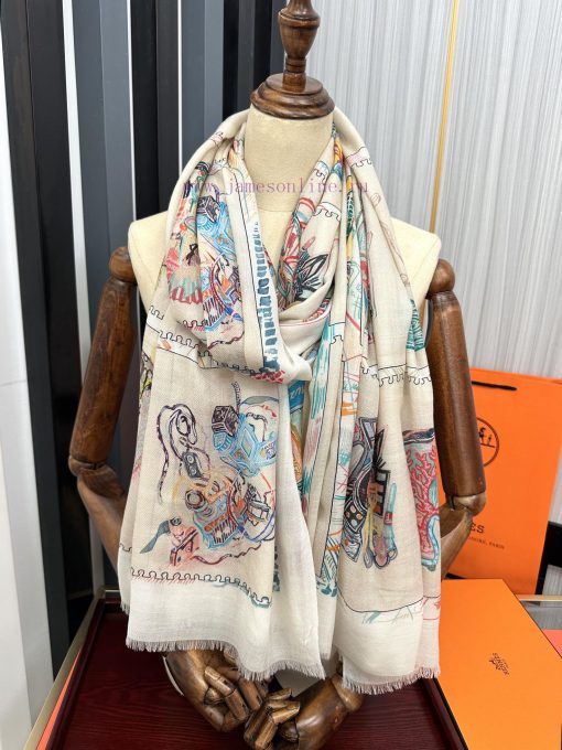 The top of the line design of the 2023 Equestrian Racing Cashmere Long Scarf is absolutely bixgqnmm3 - Image 8