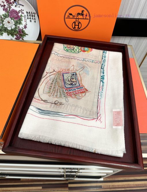 The top of the line design of the 2023 Equestrian Racing Cashmere Long Scarf is absolutely bixgqnmm3 - Image 13