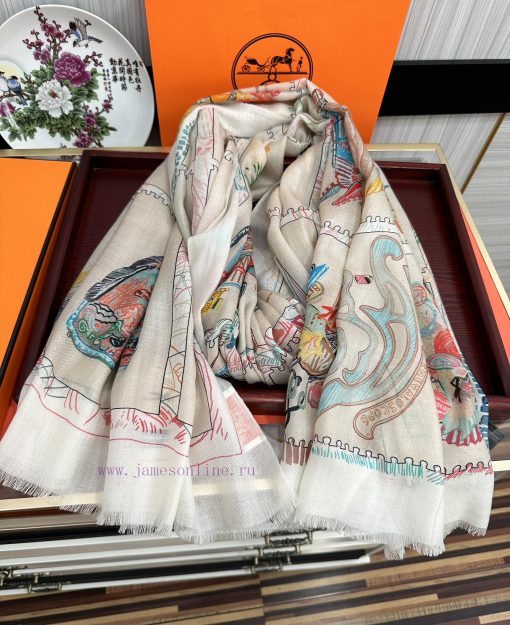 The top of the line design of the 2023 Equestrian Racing Cashmere Long Scarf is absolutely bixgqnmm3 - Image 14