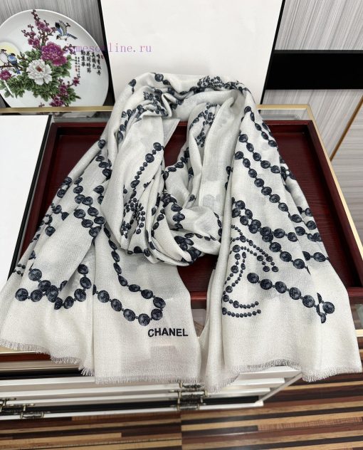 Chanel Silver Silk 2023 [Eating Melon] Sparkling Pearl Style Series [Coffee] Top Design is ssv63s2zz - Image 4