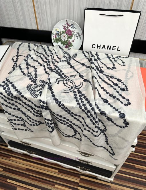 Chanel Silver Silk 2023 [Eating Melon] Sparkling Pearl Style Series [Coffee] Top Design is ssv63s2zz - Image 7