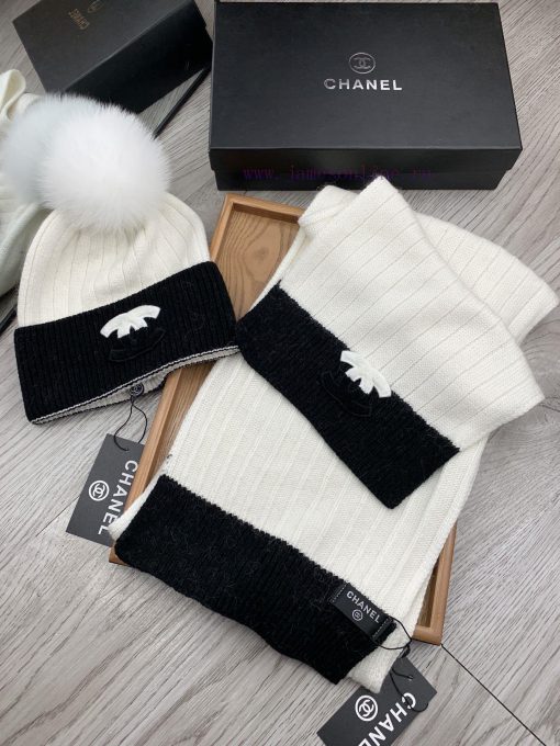 C wool set hat - with fox fur ball classic set hat scarf warm and super comfortable~Winter gdvexdhmy - Image 4
