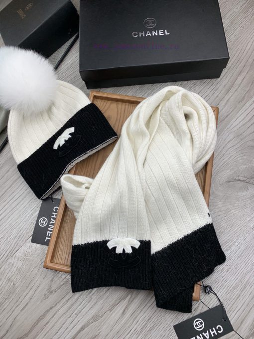 C wool set hat - with fox fur ball classic set hat scarf warm and super comfortable~Winter gdvexdhmy - Image 9
