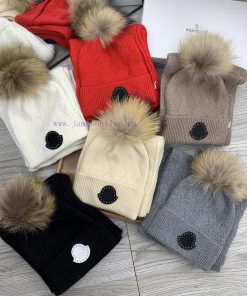 Mengkou Wool Set Hat - With Luozi Woolen Ball Classic Set Hat Scarf Warm and Super Comfortabc93tkhw6
