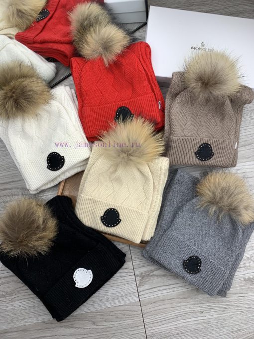 Mengkou Wool Set Hat - With Luozi Woolen Ball Classic Set Hat Scarf Warm and Super Comfortabc93tkhw6