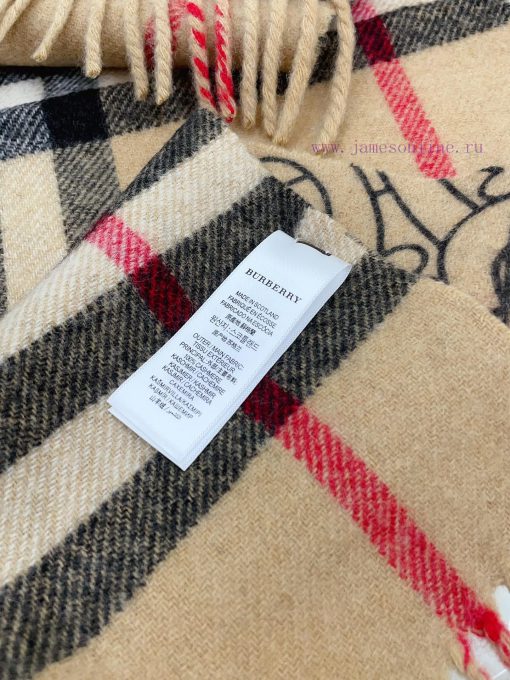 Burberry plaid expansion new product synchronized with monochrome new tassel scarf, made of 4h3tp981 - Image 6