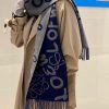 Top selling item: LW color blocked cashmere long scarf 🧶 LOEWE 2022 The early autumn series xvmnkewu