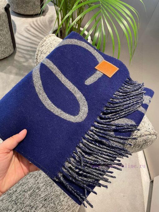 Top selling item: LW color blocked cashmere long scarf 🧶 LOEWE 2022 The early autumn series xvmnkewu - Image 5