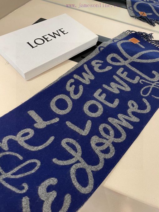 Top selling item: LW color blocked cashmere long scarf 🧶 LOEWE 2022 The early autumn series xvmnkewu - Image 9