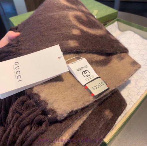 Gucci GG mohair wool blend collection long scarf ️ The design inspiration for the GG patterntusx96bf - Image 5